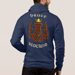 Bruce Clan Abzeichen & Tartan w/Motto Hoodie