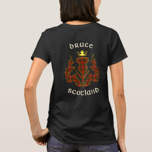Bruce Clan Abzeichen & Tartan w/Motto T - Shirt