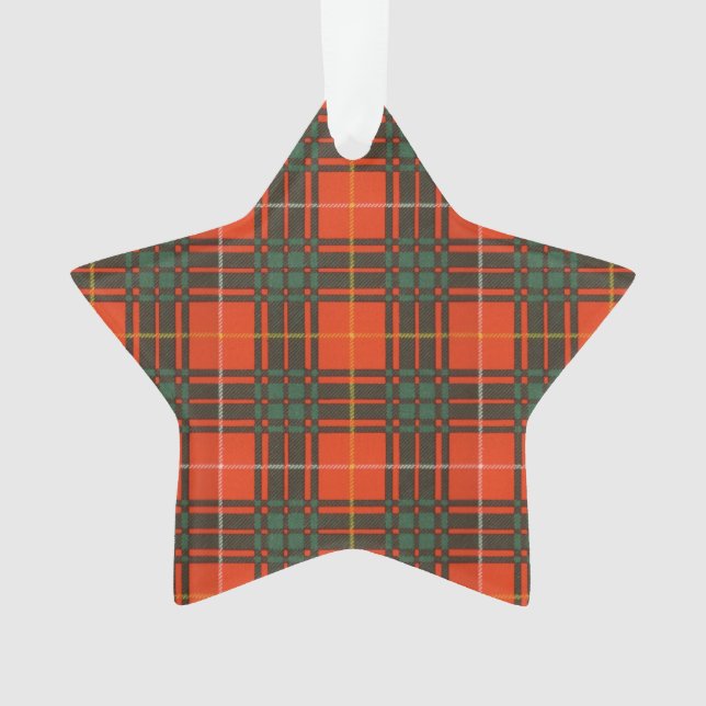 Bruce-Clan karierter schottischer Tartan Ornament (Vorderseite)