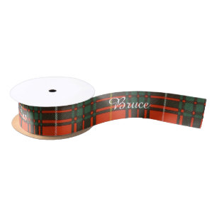 Bruce-Clan karierter schottischer Tartan Satinband