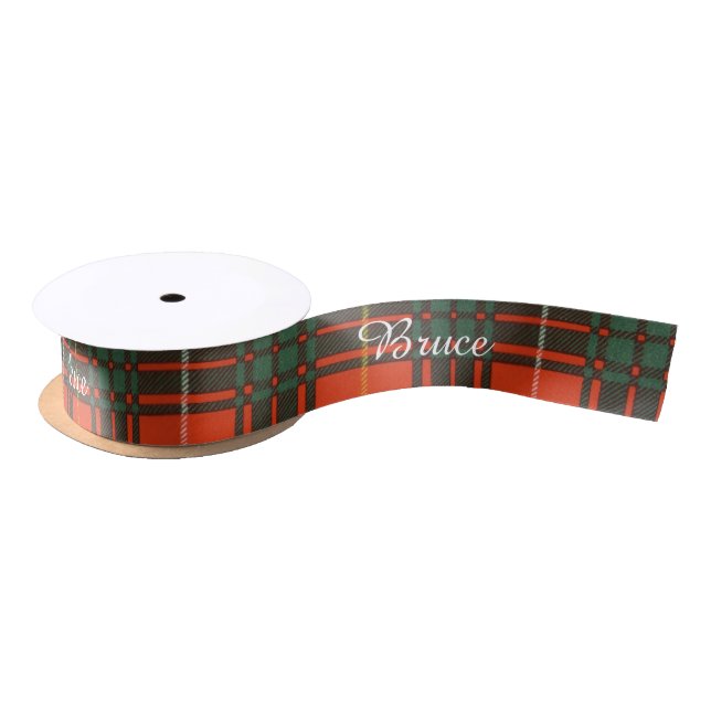 Bruce-Clan karierter schottischer Tartan Satinband (Spule)
