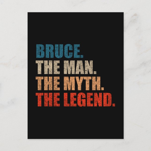 Bruce Der Mann Der Mythos Die Legende Postkarte (Vorderseite)
