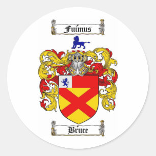 BRUCE-FAMILIENWAPPEN - BRUCE-WAPPEN RUNDER AUFKLEBER