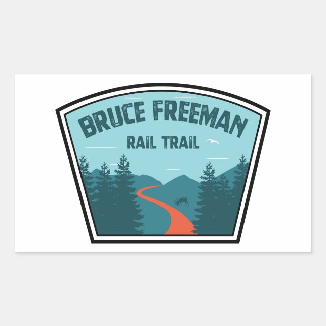 Bruce Freeman Rail Trail Rechteckiger Aufkleber (Vorderseite)