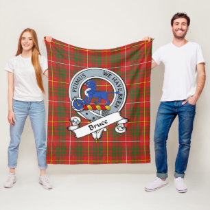 Bruce Modern Clan Abzeichen Tartan Kariert Fleecedecke