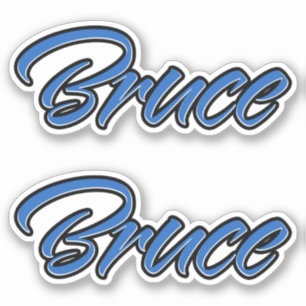 Bruce Name blue Aufkleber Sticker Stickerset