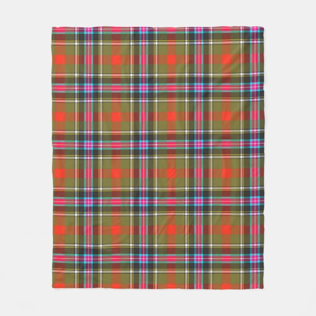 Bruce of Kinnaird Ancient Tartan Kariertes Muster Fleecedecke (Vorderseite)