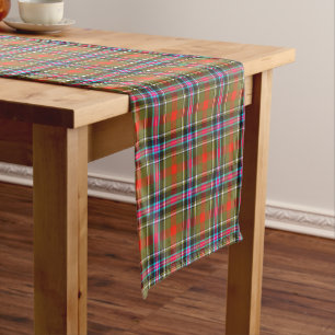 Bruce of Kinnaird Ancient Tartan Kariertes Muster Kurzer Tischläufer