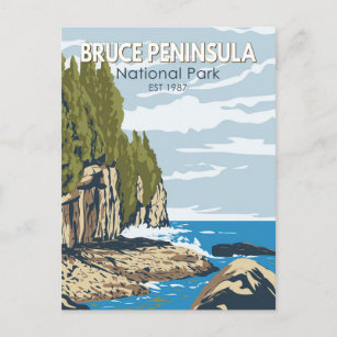 Bruce Peninsula National Park Kanada Reisen Kunst Postkarte