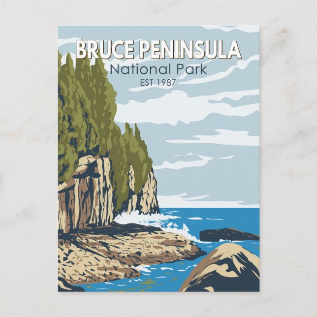 Bruce Peninsula National Park Kanada Reisen Kunst Postkarte (Vorderseite)