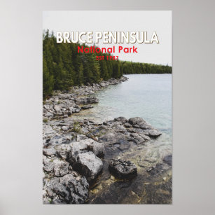 Bruce Peninsula Nationalpark Kanada Art Vintag Poster