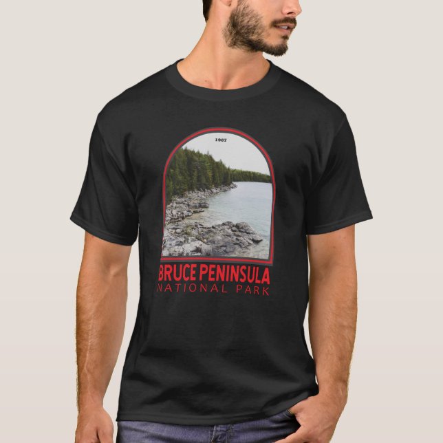 Bruce Peninsula Nationalpark Kanada Art Vintag T-Shirt (Vorderseite)