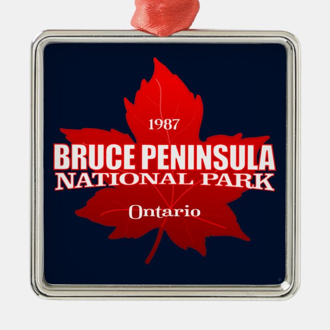 Bruce Peninsula NP (Ahornblatt) Ornament Aus Metall (Vorne)