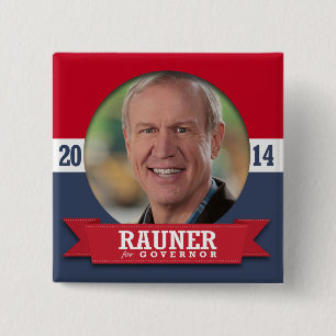 BRUCE RAUNER CAMPAIGN BUTTON