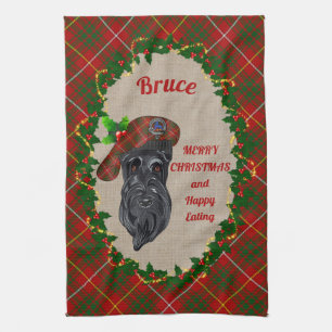 Bruce Scottie Dog Weihnachtsküchentuch Geschirrtuch