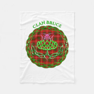 Bruce Scottish Tartan Celtic Thistle Fleecedecke