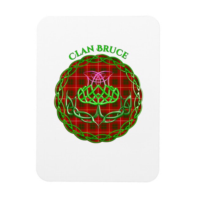Bruce Scottish Tartan Celtic Thistle Magnet (Vertikal)