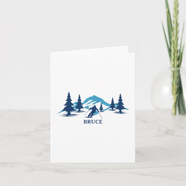 Bruce Ski Resort Skifahrer _1 Karte (Vorderseite)