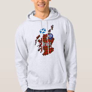 Bruce Tartan Map & Abzeichen Hoodie