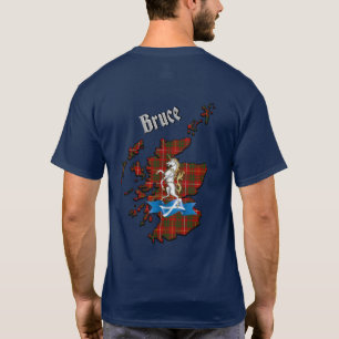 Bruce Tartan Map & Abzeichen T - Shirt