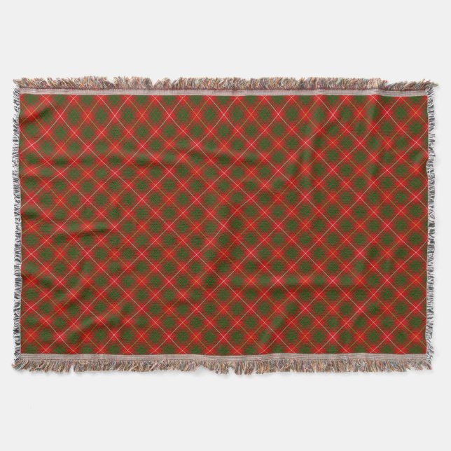 Bruce tartan Red grün kariert Decke (Vorderseite)