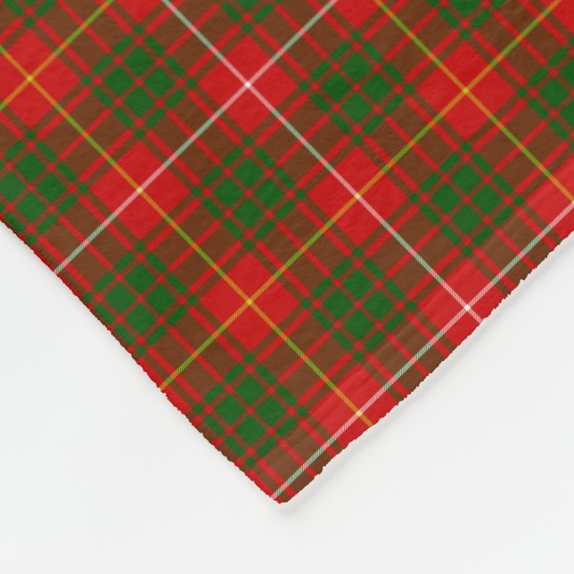 Bruce tartan Red grün kariert Fleecedecke (Ecke)