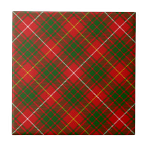 Bruce tartan Red grün kariert Fliese