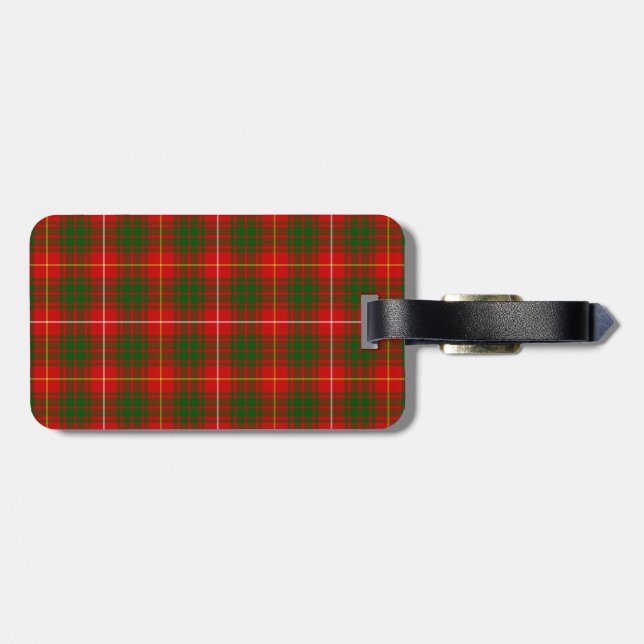 Bruce tartan Red grün kariert Gepäckanhänger (Rückseite horizontal)