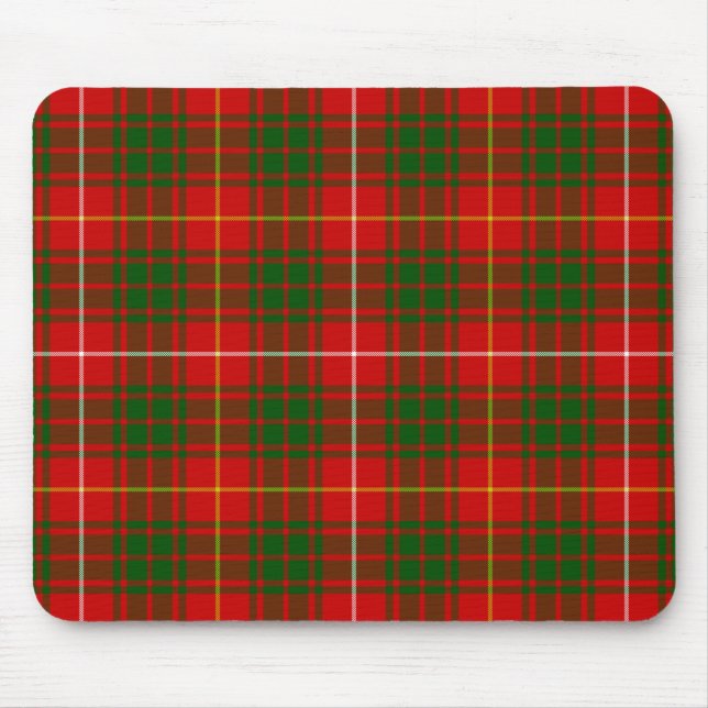 Bruce tartan Red grün kariert Mousepad (Vorne)