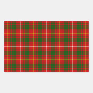 Bruce tartan Red grün kariert Rechteckiger Aufkleber