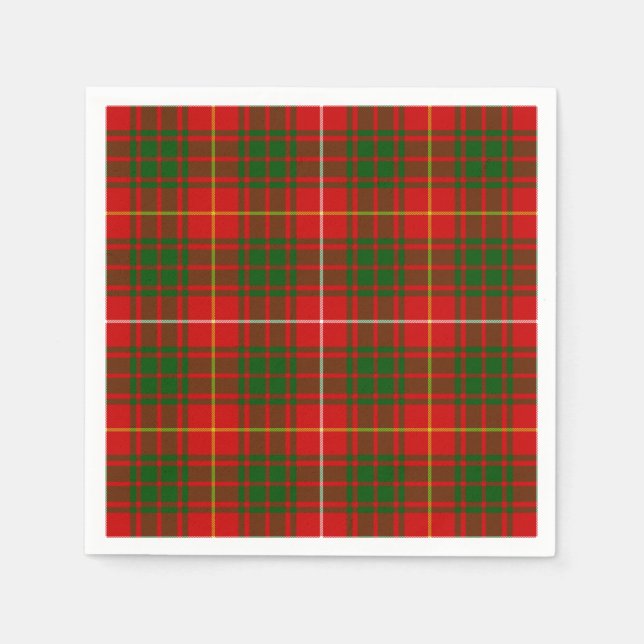 Bruce tartan Red grün kariert Serviette (Vorderseite)