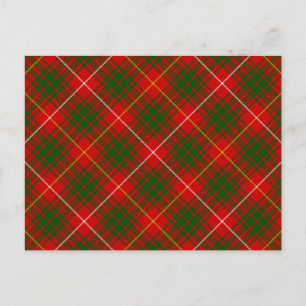 Bruce-Tartan rot grün kariert Postkarte