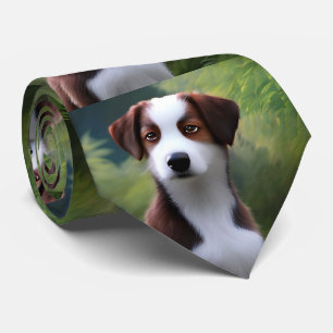 Bruce The Border Collie Puppy, Neck Tie Krawatte