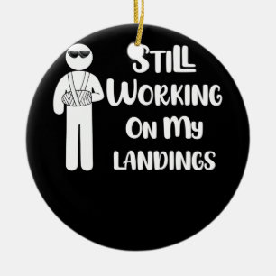 Bruch-Arm-Kinder werden gut an Landungen arbeiten Keramik Ornament