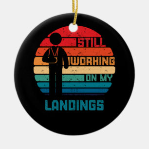 Bruch-Arm-Kinder werden gut an Landungen arbeiten Keramik Ornament