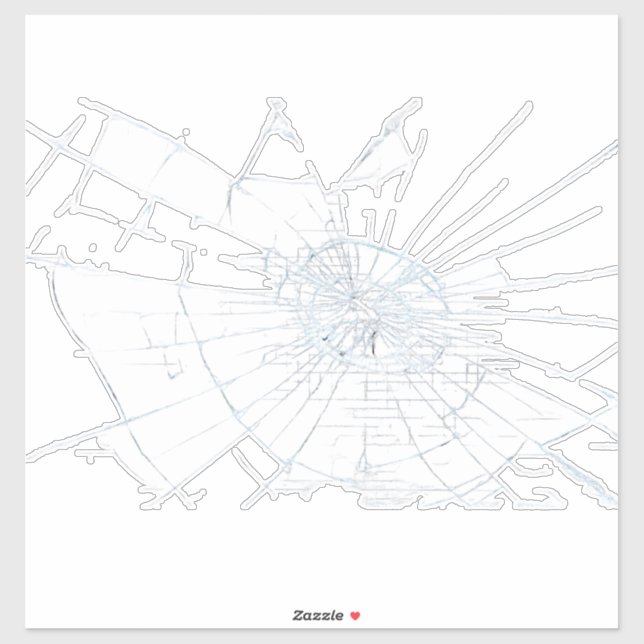 Bruch-Glass-Effekt Aufkleber (Blatt)