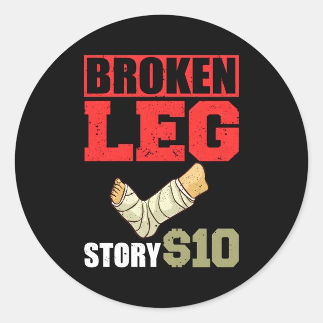 Bruch-Leg-Erholung Knöchelfuß Knee-Übung Runder Aufkleber (Vorderseite)