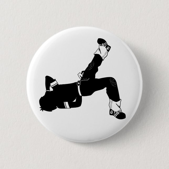 Bruch-Tänzer-Silhouette-Knopf-Abzeichen Button (Vorderseite)