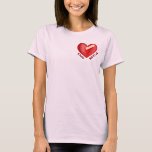 Brüchendes Herz geheilt mit Pflaster und Zitat zum T-Shirt