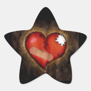 Bruchherz/Mending Heart-Star-Aufkleber Stern-Aufkleber