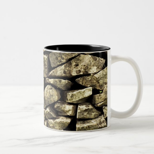 Bruchsteinwand Zweifarbige Tasse (Rechts)