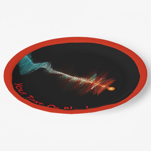 BruchwellenDualität Pappteller (Schrägansicht)