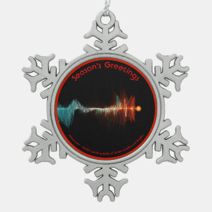 BruchwellenDualität Schneeflocken Zinn-Ornament