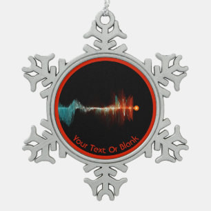 BruchwellenDualität Schneeflocken Zinn-Ornament