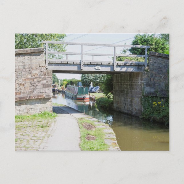 Brücke 14 auf der Postkarte des Macclesfield-Kanal (Vorderseite)