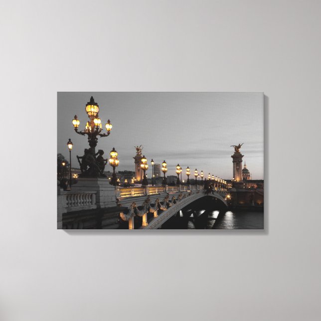 Brücke Alexander III, Paris, Leinwanddruck (Vorderseite)