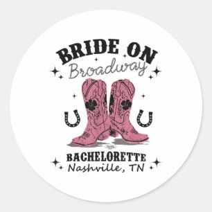 Brücke am Broadway The Ultimate Nashville Bachelor Runder Aufkleber