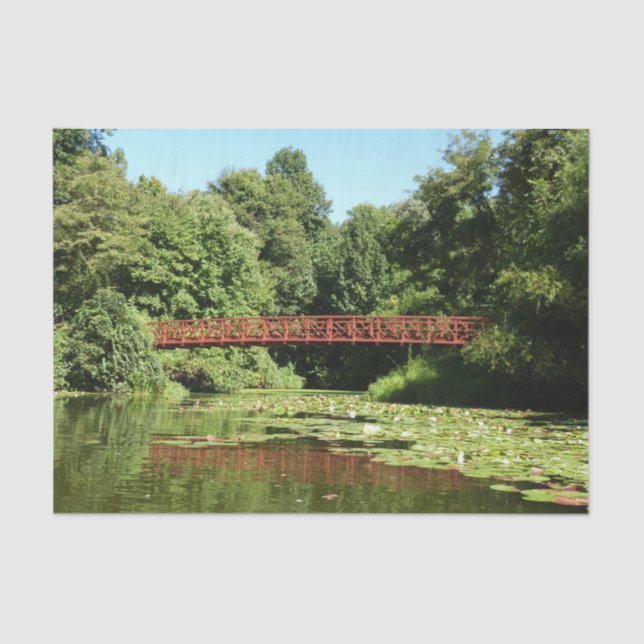 Brücke am Centennial Lake in Ellicott City Seidenpapier (Vorderseite)
