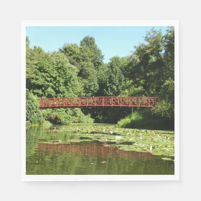 Brücke am Centennial Lake in Ellicott City Serviette (Vorderseite)