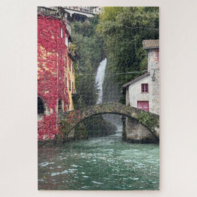 Brücke am Comer See Puzzle (Vertikal)